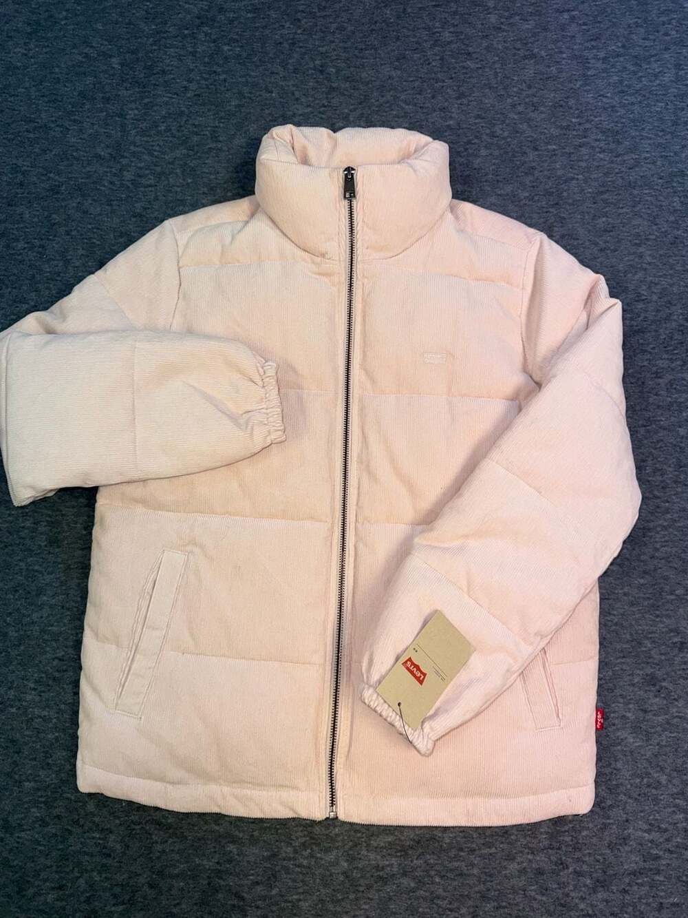 Levi's Women's Corduroy Puffer Jacket, Light Pink, Size XS